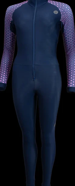 AGU Thermo marathonpak dames marine arm print roze