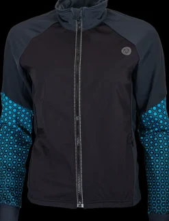AGU Thermo schaatsjack darkgrey/mint met windstopper