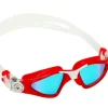 Aqua Sphere Kayenne small blue titanium mirrored lens red/white