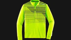 Brooks Men's Dash 1/2 zip heather Oxford [nightlife macro]