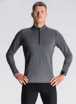 Fusion mens C3 zip neck dark grey