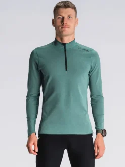 Fusion mens C3 zip neck green