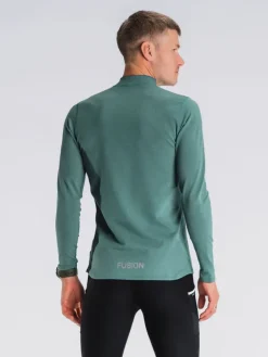 Fusion mens C3 zip neck green