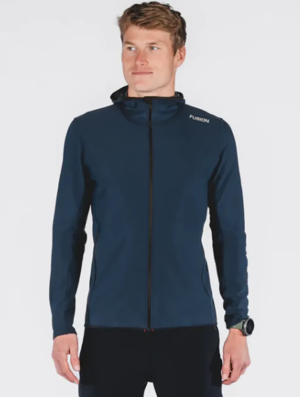 Fusion mens recharge hoodie night blue