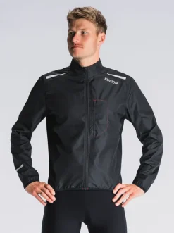 Fusion mens S1 run jacket black