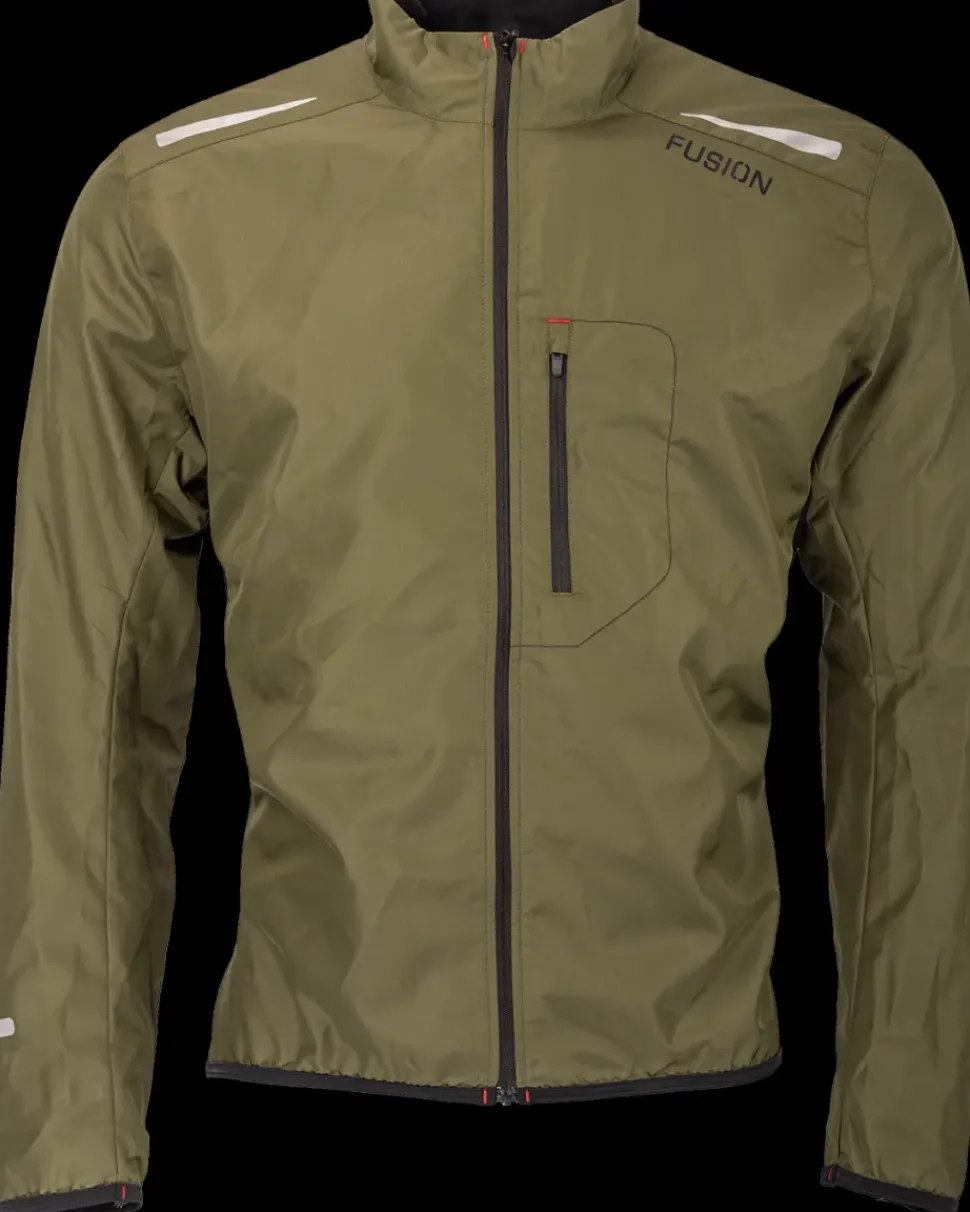 Fusion mens S1 run jacket green