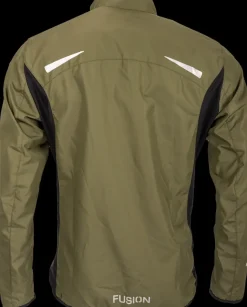 Fusion mens S1 run jacket green