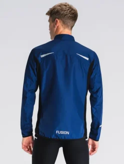 Fusion mens S1 run jacket night blue