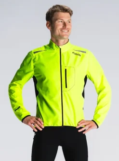 Fusion mens S1 run jacket yellow