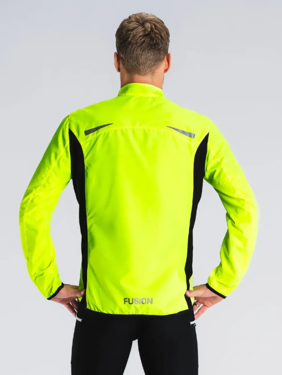 Fusion mens S1 run jacket yellow