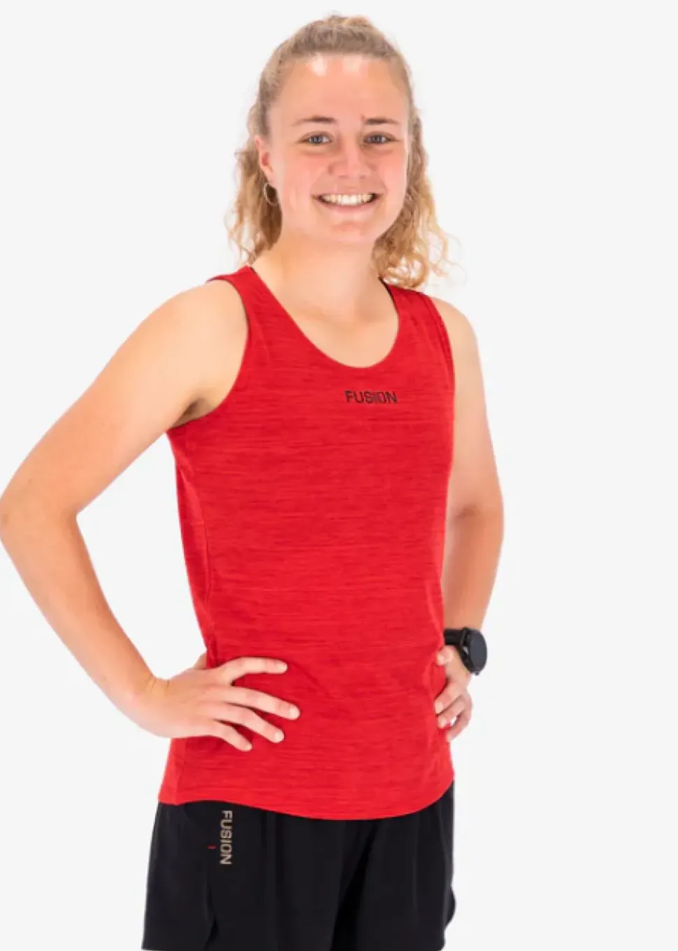 Fusion women C3 singlet red