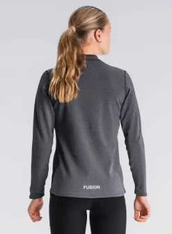 Fusion womens C3 zip neck dark grey