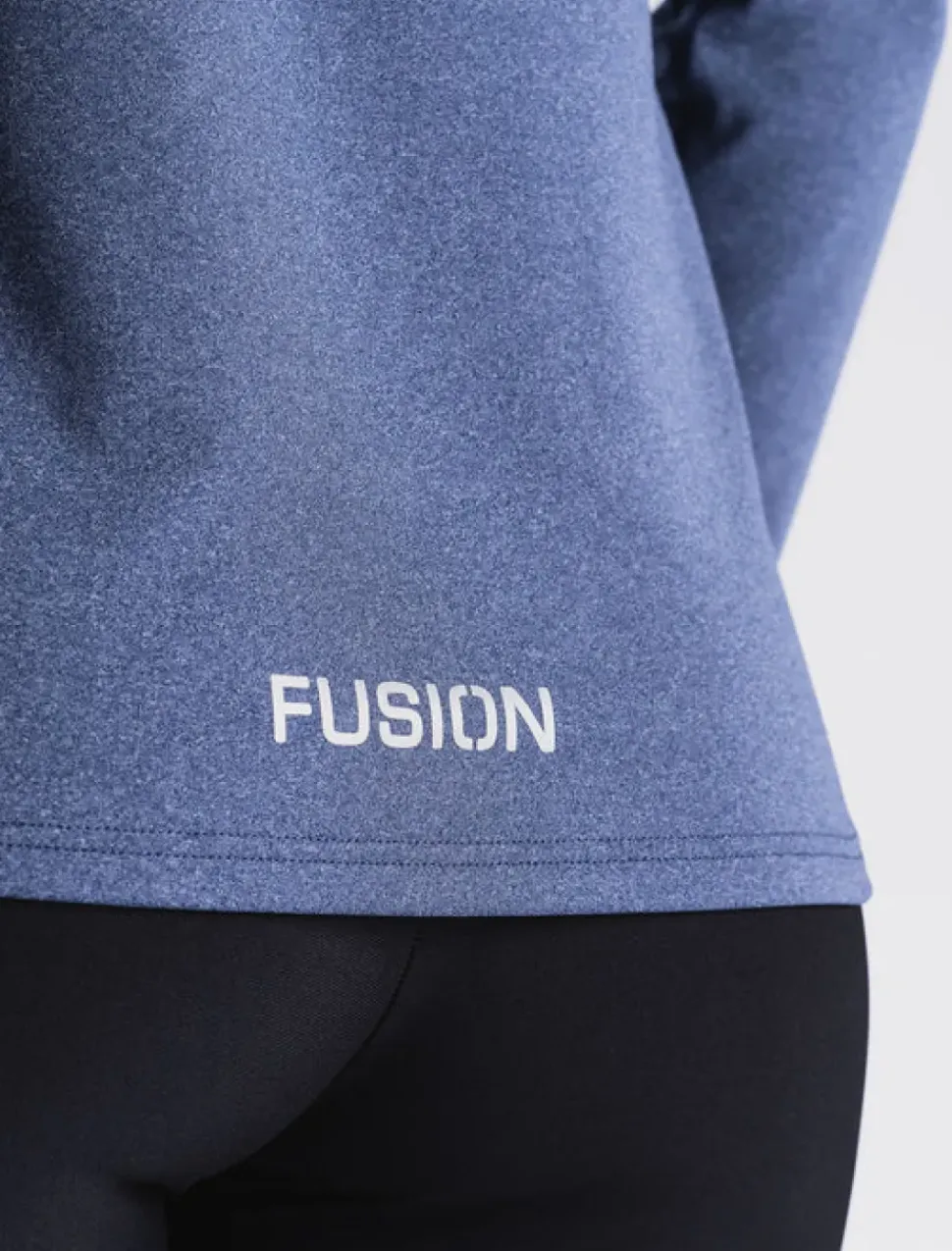 Fusion womens C3 zip neck night blue