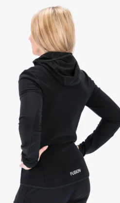 Fusion womens recharge hoodie black