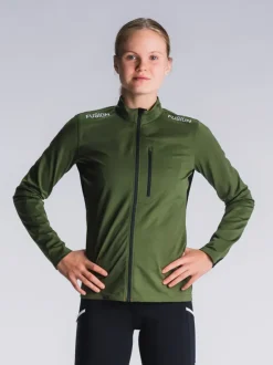 Fusion womens S2 run jacket green