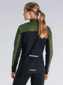 Fusion womens S2 run jacket green