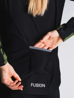 Fusion womens S2 run jacket green