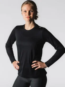 Fusion womens technical merino 150 black longsleeve