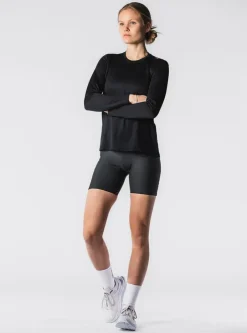 Fusion womens technical merino 150 black longsleeve
