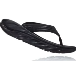 Hoka One One Men's Ora recovery flip - herstel slippers - black / dark gull gray
