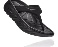 Hoka One One Women's Ora recovery flip - herstel slippers - black / dark gull gray