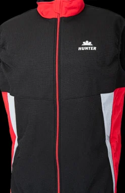 Hunter Bodywarmer/windstopper zwart/rood/grijs