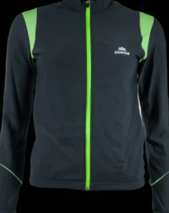 Hunter Performance Warming up jack antracite/ titanium groene rits