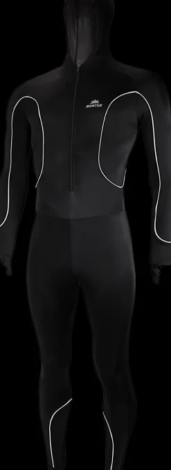 Hunter Speedpak lycra Pro met cap Zwart/Piping Wit