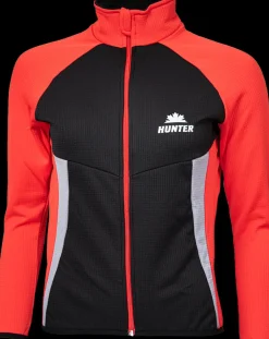 Hunter Windtex Jack zwart/rood/grijs