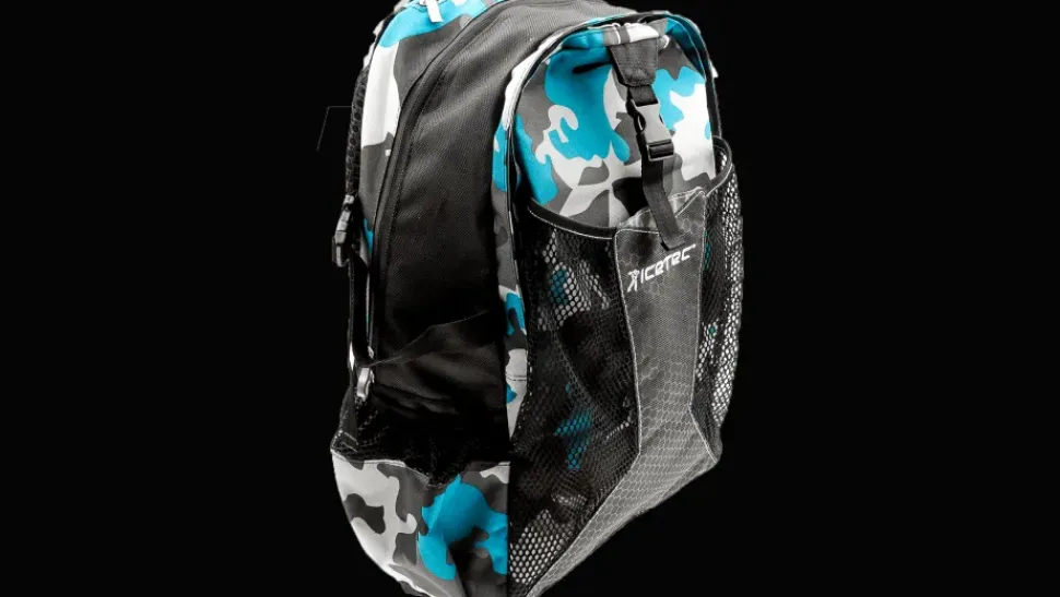 Icetec schaats/skeeler rugzak lichtblauw camouflage