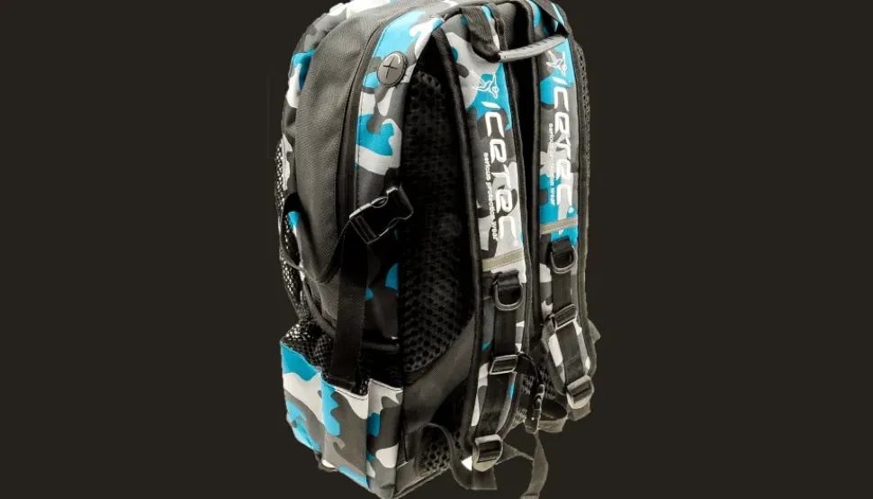 Icetec schaats/skeeler rugzak lichtblauw camouflage