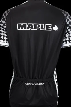 Maple Wielershirt Zwart/wit