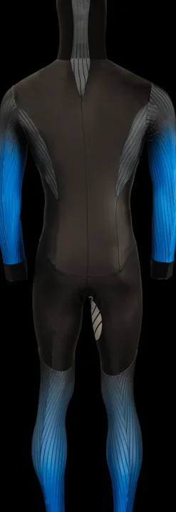 Nice rubber schaatspak power x zwart/blauw