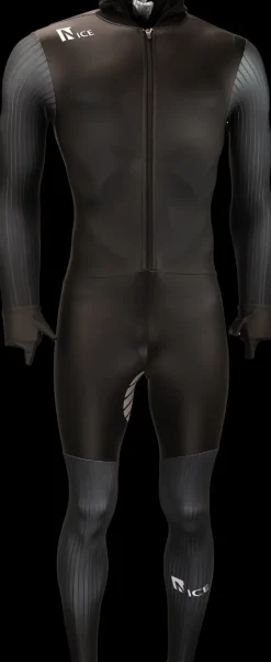 Nice rubber schaatspak power x zwart/zwart