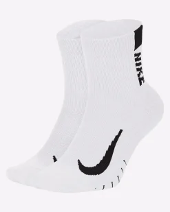 Nike Multiplier Ankle Socks 2 Pack White
