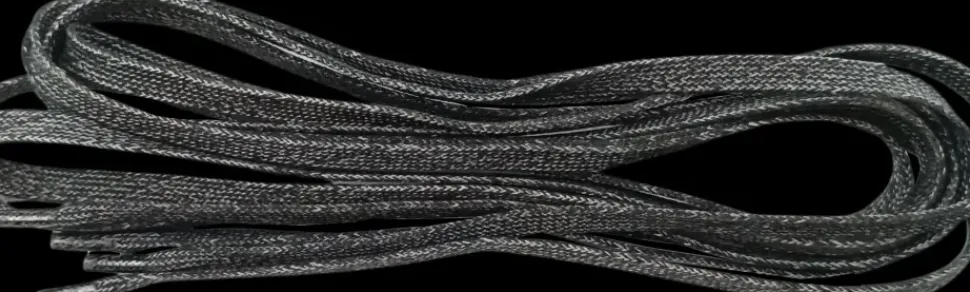 Raps veters 180cm zwart/grijs