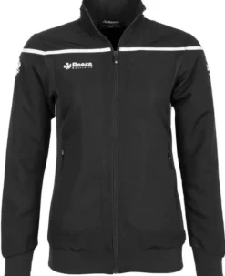 Reece Varsity Woven Jacket Ladies Black-White
