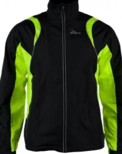 Rogelli Braxton Running Jacket Kids Zwart/Fluorgeel