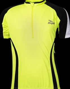 Rogelli Mura wielershirts kids fluo geel korte mouw