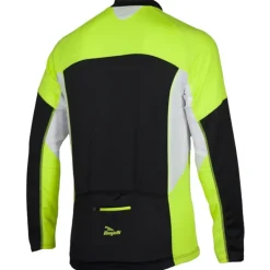 Rogelli Recco Wielershirt lange mouw Zwart/Fluo Geel