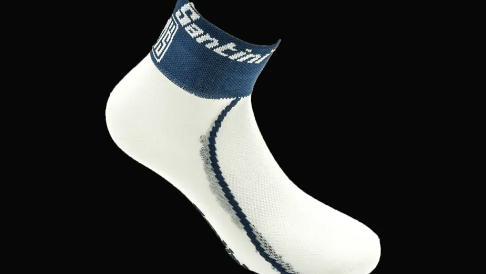 Santini Fietssokken Calzino Witblauw