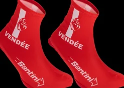 Santini lycra overschoen rood