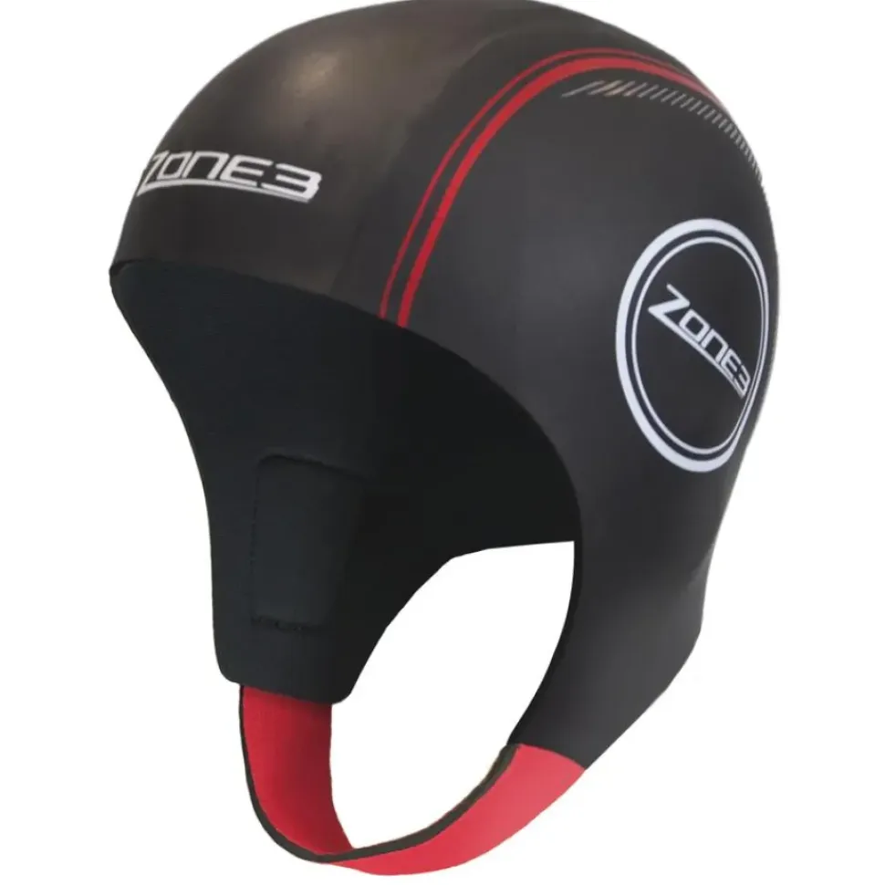 Zone3 Neoprene Swim Cap Black/Red